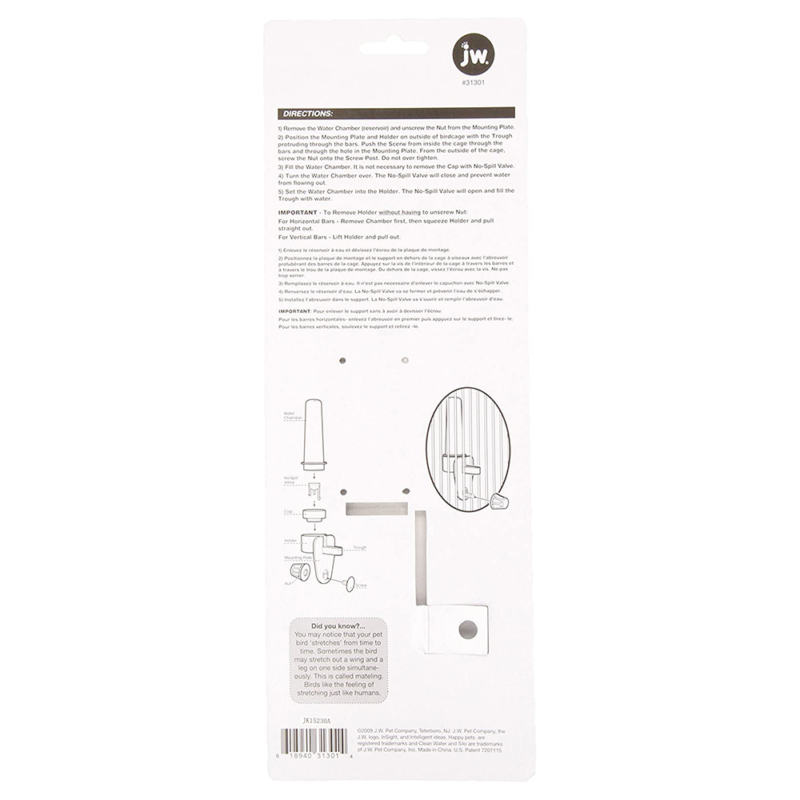JW InSight Clean Water Tall Silo Waterer Birdseed.co.nz